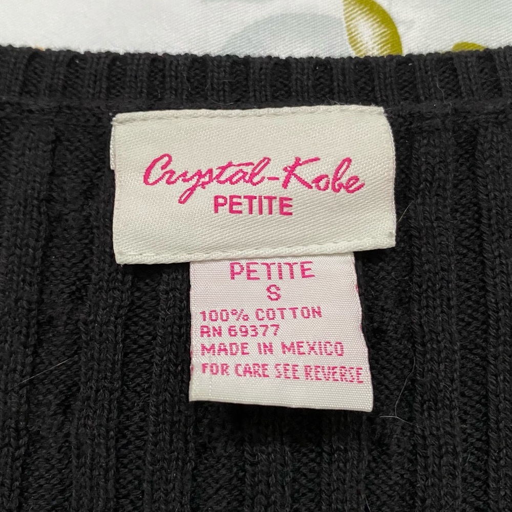 Crystal Kobe Petite S Knit Black Tank Top - Picture 5 of 5